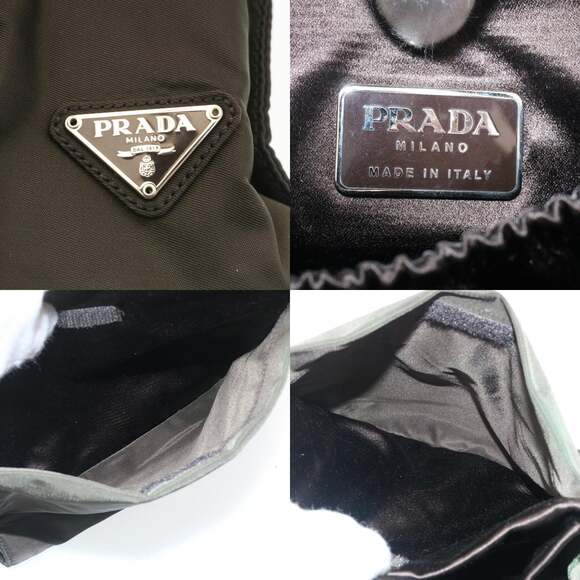 PRADA Hand Bag Nylon Khaki - Picture 11 of 13